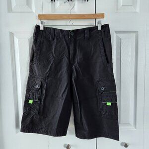 4/$25 Mott & Grand Black/Green Cargo Shorts